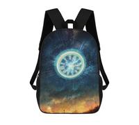 sinyumoney Astral Clock Backpacks Kids School Backpack School Bag 3D Printed School Bag for Boys Elementary And Middle School Students 17inch