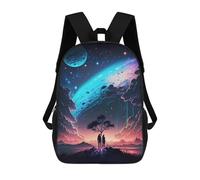 sinyumoney Astral Galaxy Landscape Kids' Book Bag 3D Printing School Bag Boys And Girls Cool Knapsack Casual Back Bag for School Students 17inch
