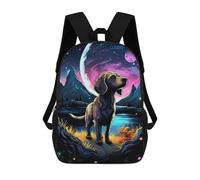 sinyumoney Astral Watchdog Backpack, Children's Backpack, Student School Bag Bookbag Rucksack, 3D Printed School Bag for Boys Girls 17inch
