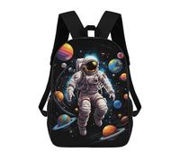 sinyumoney Astronaut Among Planets School Bag 3D Printed Backpacks Fashion Kids School Backpack Boys Rucksacks for Boys Middle School Students 17inch