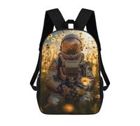 sinyumoney Astronaut And Sunflowers School Backpack 3D Printed Children's 17inch Backpacks Bag Bookbag for Kids Boy Girl Book Bags Kids School Bag Travel Rucksacks