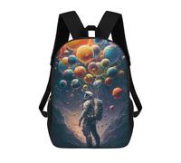 sinyumoney Astronaut Balloons Backpacks Kids Student Schoolbag,3D Printed Backpacks,Elementary And Middle School Students Backpacks for Boys Girls 17inch
