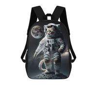 sinyumoney Astronaut Cat on The Moon School Bags High Secondary School Bags Casual Backpack for Campus Outdoor Travel Sports 17inch