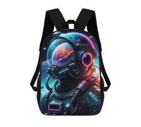 sinyumoney Astronaut Colorful 3D Printed School Backpack Casual Children's Backpacks 3D Printed School Bag for Boys Elementary And Middle 17inch