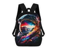 sinyumoney Astronaut Colorful Face School Backpack Rucksack Casual Daypacks School Work Travel Bag for Men, Women & Teenage Boys 17inch