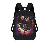 sinyumoney Astronaut Colorful School Backpack Business Laptop Rucksack Bag Unisex Casual Daypack for Men/Women 17inch