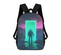 sinyumoney Astronaut Cosmic Doorway Backpack 3D Printed Children's School Backpack for Kids High Capacity Travel Rucksacks Book Bags Kids School Bag Back Pack 17inch