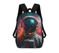 sinyumoney Astronaut Cosmic Portrait Backpacks, Kids Backpack Student School Bag 3D Printed Travel Backpacks Fashion Accessory Backpack Children Waterproof School Bags 17inch