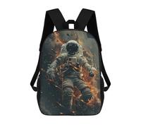 sinyumoney Astronaut Cosmic Wasteland Backpack School Bag Backpack For Girls Boys Backpacks Large Capacity Kids Backpack Lightweight School Bags For Kids Students 17inch