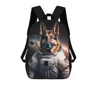 sinyumoney Astronaut Dog in Space School Bag 3D Printed Children's School Backpack Casual Fashion Travel Backpacks for Kids School Students 17inch