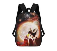 sinyumoney Astronaut Dragon Run Backpack School Bag Large Water Resistant Laptop Backpack for School/Work/Travel 17inch