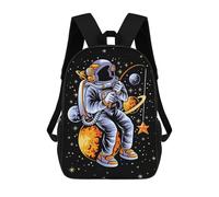 sinyumoney Astronaut Fishing in Space -1 School Backpack Daypacks Business Backpack Water Resistant Bookbag for School/Work/Travel 17inch