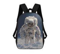 sinyumoney Astronaut Floating in Space-17 3D Printed 17inch Kids School Backpack School Bag Fashion Rucksacks for Boys Elementary And Middle School Students