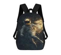 sinyumoney Astronaut Floating in Space -3 Fashion Student School Backpack Suitable for Boys Girls Kids Casual Outdoor Travel Essential Daypack 17inch
