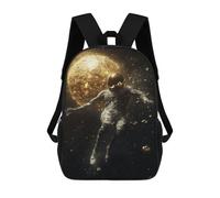 sinyumoney Astronaut Floating in Space -6 Children's Backpacks School Backpack 3D Printed for Kids Travel Rucksacks Book Bags Kids 17inch School Bag