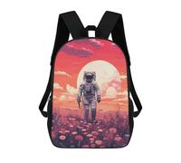 sinyumoney Astronaut Floral Painting School Backpack Travel College Rucksack Backpacks for Campus Outdoor Travel Sports 17inch