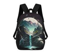 sinyumoney Astronaut Helmet Reflection Kids Backpack Girls 3D School Bags, Children's Rucksack Toddler Schoolbag,Casual Daypacks Fashion Bookbag Bag 17inch