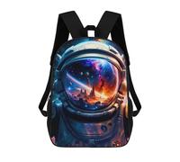 sinyumoney Astronaut Helmet Space School Backpack Daypacks Business Backpack Water Resistant Bookbag for Campus Outdoor Travel Sports 17inch