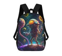 sinyumoney Astronaut in A Cosmic Garden Rucksack Secondary Causal Travel High School Bags for Men, Women & Teenage Boys 17inch