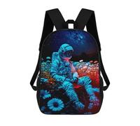 sinyumoney Astronaut in A Field of Flowers -1 School Backpack Water Resistant Computer Rucksack for Teenage Girls Boys Women Men 17inch