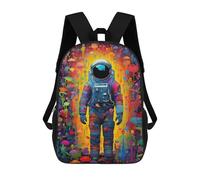 sinyumoney Astronaut in A Forest Backpack Cartoon Plush Bag, 3D Backpack for Kids School Bag Birthday Gift Idea for Boys And Girls 17inch