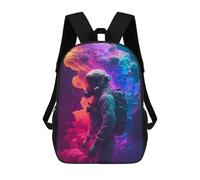 sinyumoney Astronaut in Colorful Clouds Backpack 3D Print Kids Bag Elementary Students Daypack Lightweight School Bag for Children Girls Boys Nursery Lunch Pack 17inch