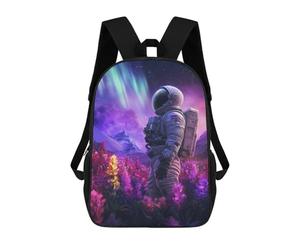 sinyumoney Astronaut in Colorful Field School Bags Lightweight Schoolbag Dayback Bookbag College for Boys/Girls/Teenagers 17inch