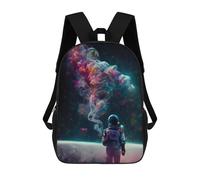 sinyumoney Astronaut in Cosmic Dance Children's School Backpack 3D Printed for Kids Travel Rucksacks Book Bags Kids School Bag 17inch