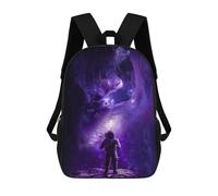 sinyumoney Astronaut in Cosmic Portal -1 Backpacks Kids School Backpack School Bag 3D Printed School Bag for Boys Elementary And Middle School Students 17inch