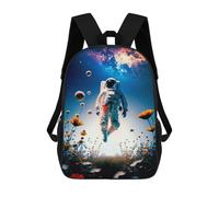 sinyumoney Astronaut in Flower Field Backpack School Lightweight Casual Daypack School Backpacks for Teenage Girls Boys Women Men 17inch
