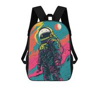 sinyumoney Astronaut in Space -154 Backpack Schoolbags for Boys Girls Casual Sport Daypack Elementary Primary Large Capacity Bookbags 17inch
