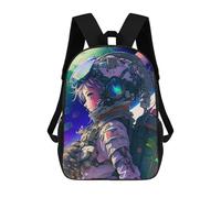sinyumoney Astronaut in Space -166 Backpack 3D Print Kids Bag Elementary Students Daypack Lightweight School Bag for Children Girls Boys Nursery Lunch Pack 17inch