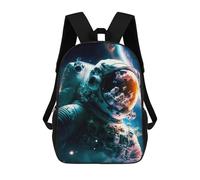 sinyumoney Astronaut in Space -170 Backpacks 3D Printed School Bag Casual Kids Fashion School Bag for Boys Middle School Students School 17inch