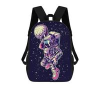 sinyumoney Astronaut in Space -58 Backpacks Kids School Backpack School Bag 3D Printed School Bag for Boys Elementary And Middle School Students 17inch