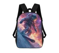 sinyumoney Astronaut in Space Surfer Children's School Backpack 3D Printed for Kids Travel Rucksacks Book Bags Kids School Bag 17inch