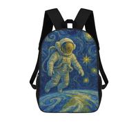 sinyumoney Astronaut in Starry Night Style School Backpack for Girls 17inch Casual Daypack Lightweight Rucksack Boy Girl Backpack for Middle School Students