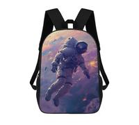 sinyumoney Astronaut Lost in Space 3D Printed 17inch Kids School Backpack School Bag Fashion Rucksacks for Boys Elementary And Middle School Students