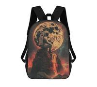 sinyumoney Astronaut Lost In Space 3D Printed 17inch Kids School Backpack School Bag Fashion Rucksacks for Boys Elementary And Middle School Students