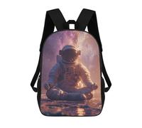 sinyumoney Astronaut Meditating in Space Backpack School Computer Rucksack for School/Work/Travel- Perfect for Travel, Work And Daily Use 17inch