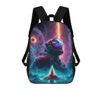 sinyumoney Astronaut Mystical Worlds Backpack, Children's Backpack, Student School Bag Bookbag Rucksack, 3D Printed School Bag for Boys Girls 17inch