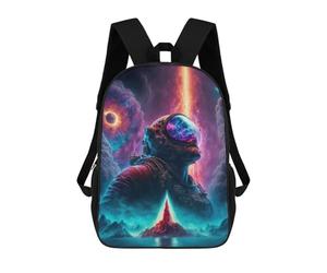 sinyumoney Astronaut Mystical Worlds Backpack, Children's Backpack, Student School Bag Bookbag Rucksack, 3D Printed School Bag for Boys Girls 17inch