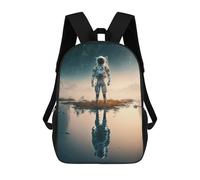 sinyumoney Astronaut on Alien Planet -10 School Bag Backpack Teen Schoolbag 3D Printing Adjustable Schoolbag Fashion Pocket Bag for Kids Boys Girls Students And Teenagers Fans 17inch