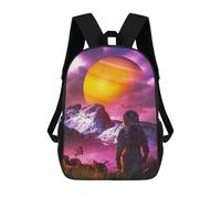 sinyumoney Astronaut on Alien Planet -15 School Bag 3D Printed Children's School Backpack Casual Fashion Travel Backpacks for Kids School Students 17inch