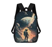 sinyumoney Astronaut on Alien Planet -24 Backpack School Rucksack Casual Daypacks School Work Travel Bag for Camping Outdoor Adventures And Daily Travel 17inch