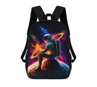 sinyumoney Astronaut on Alien Planet Kids Backpacks Children Bag,Anime Bag,Large Capacity Kids Backpack, 3D Printed Children's,Student Schoolbag,Kids Boys Girls School Bag 17inch