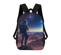 sinyumoney Astronaut on Mars -10 Children's Backpacks School 3D Printed Bag Bookbag for Kids Travel Rucksacks Boy Girl Book Bags Kids School Bag 17inch
