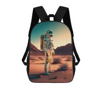 sinyumoney Astronaut on Mars -6 Children's School Backpack Fashion Casual Children's Backpacks 3D Printed School Bags Boy Large Backpack 17inch