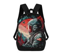 sinyumoney Astronaut on Mars -8 School Bag Backpack Teen Schoolbag 3D Printing Adjustable Schoolbag Fashion Pocket Bag for Kids Boys Girls Students And Teenagers Fans 17inch