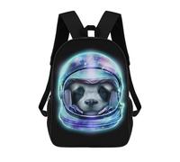 sinyumoney Astronaut Panda Kids' Backpack 3D Printing School Bag Boys Cool Daypacks Casual Knapsack Fun Back Bag for Kids And Teenager 17inch