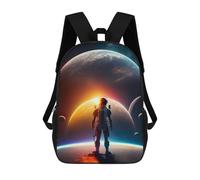 sinyumoney Astronaut Planets Backpacks Kids Student Schoolbag 3D Printed Backpacks Elementary And Middle School Students Backpacks for Boys Girls 17inch